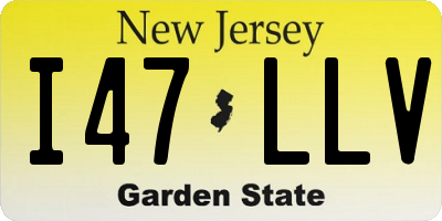 NJ license plate I47LLV