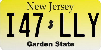 NJ license plate I47LLY