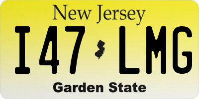 NJ license plate I47LMG