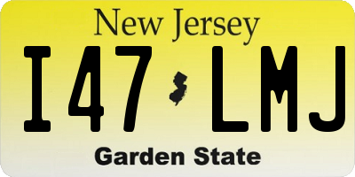 NJ license plate I47LMJ