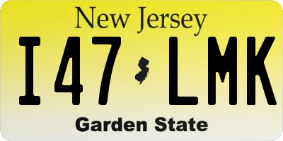 NJ license plate I47LMK