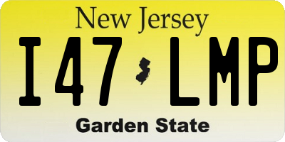NJ license plate I47LMP