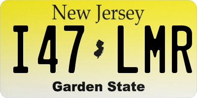 NJ license plate I47LMR