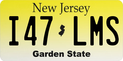 NJ license plate I47LMS