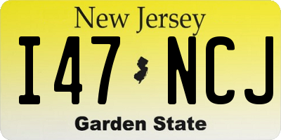NJ license plate I47NCJ
