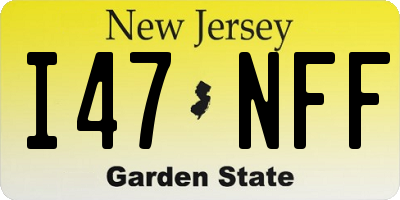 NJ license plate I47NFF