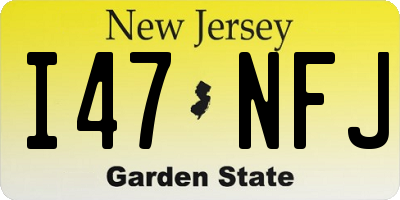 NJ license plate I47NFJ