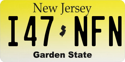 NJ license plate I47NFN