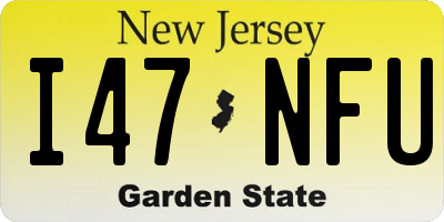 NJ license plate I47NFU