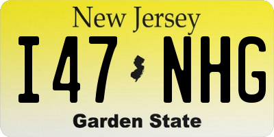 NJ license plate I47NHG