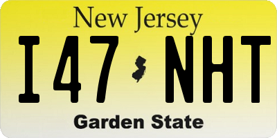 NJ license plate I47NHT