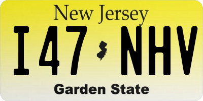 NJ license plate I47NHV