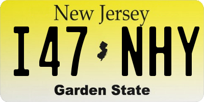 NJ license plate I47NHY