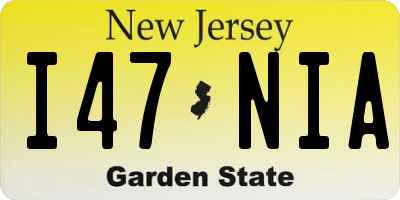 NJ license plate I47NIA
