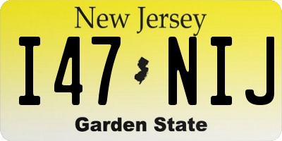 NJ license plate I47NIJ