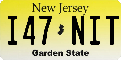 NJ license plate I47NIT