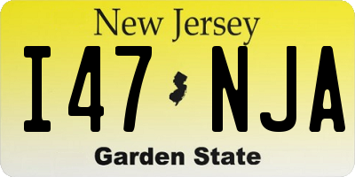 NJ license plate I47NJA