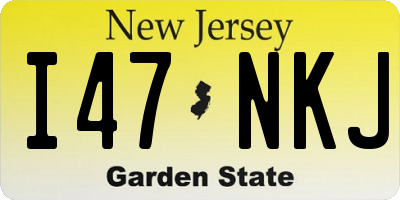 NJ license plate I47NKJ