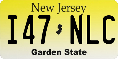 NJ license plate I47NLC