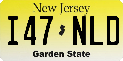 NJ license plate I47NLD