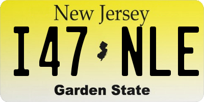 NJ license plate I47NLE