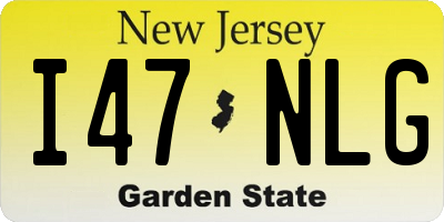 NJ license plate I47NLG