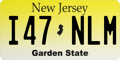NJ license plate I47NLM