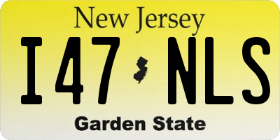 NJ license plate I47NLS