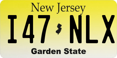 NJ license plate I47NLX