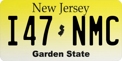 NJ license plate I47NMC
