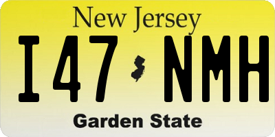 NJ license plate I47NMH
