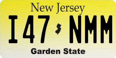 NJ license plate I47NMM