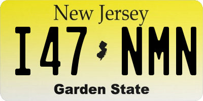 NJ license plate I47NMN