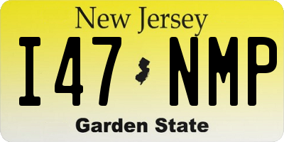 NJ license plate I47NMP