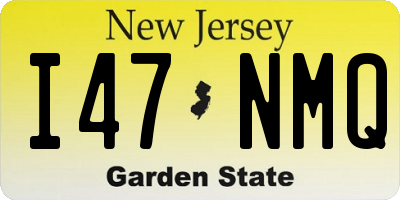 NJ license plate I47NMQ