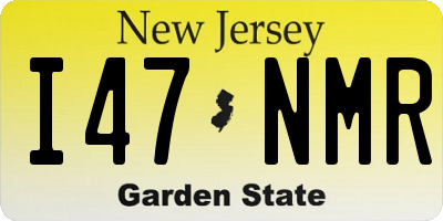NJ license plate I47NMR