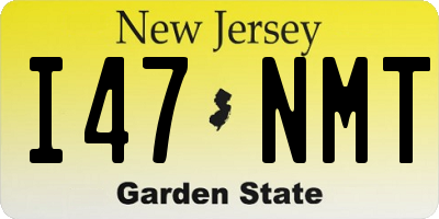 NJ license plate I47NMT