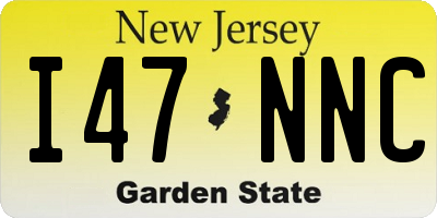 NJ license plate I47NNC