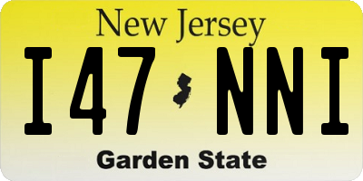 NJ license plate I47NNI