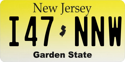 NJ license plate I47NNW
