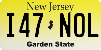 NJ license plate I47NOL