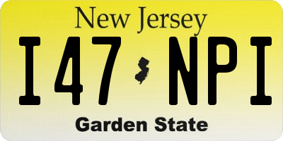 NJ license plate I47NPI