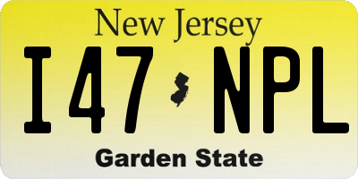 NJ license plate I47NPL