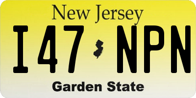 NJ license plate I47NPN