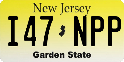NJ license plate I47NPP