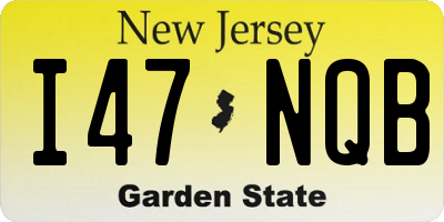 NJ license plate I47NQB
