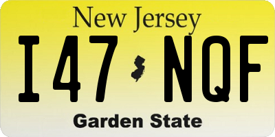 NJ license plate I47NQF