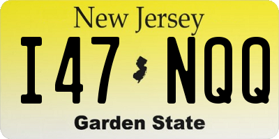 NJ license plate I47NQQ