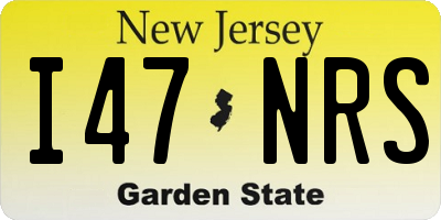 NJ license plate I47NRS
