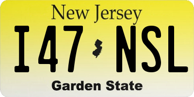 NJ license plate I47NSL
